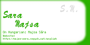 sara majsa business card