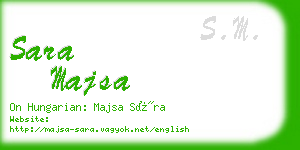 sara majsa business card